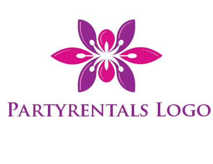 abstract lotus beauty logo
