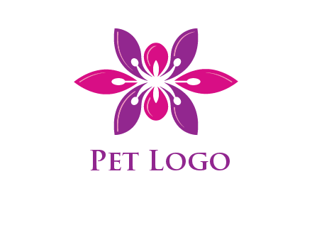 abstract lotus beauty logo