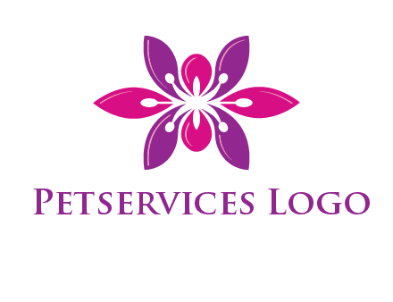abstract lotus beauty logo