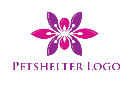 abstract lotus beauty logo