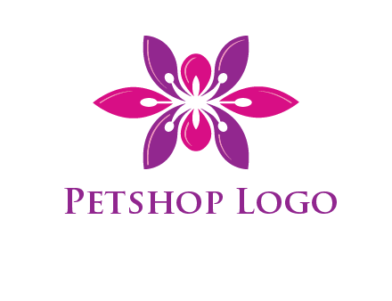 abstract lotus beauty logo