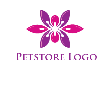 abstract lotus beauty logo