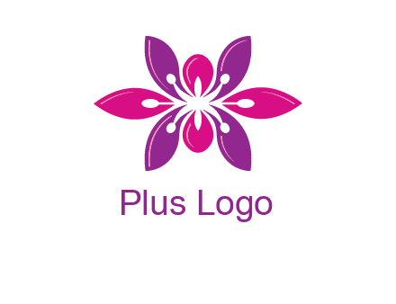 abstract lotus beauty logo