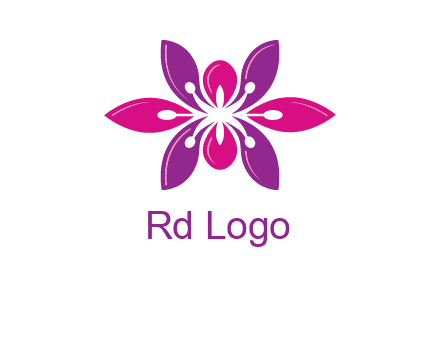 abstract lotus beauty logo