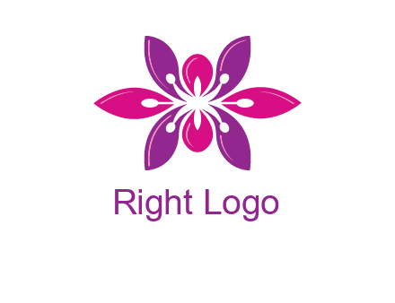 abstract lotus beauty logo
