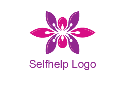 abstract lotus beauty logo