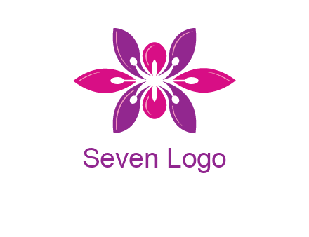 abstract lotus beauty logo