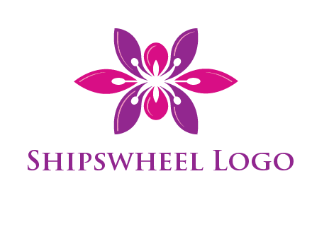 abstract lotus beauty logo