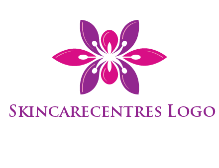 abstract lotus beauty logo