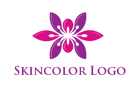 abstract lotus beauty logo