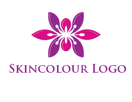 abstract lotus beauty logo