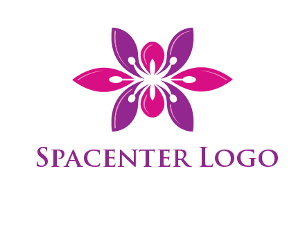 abstract lotus beauty logo
