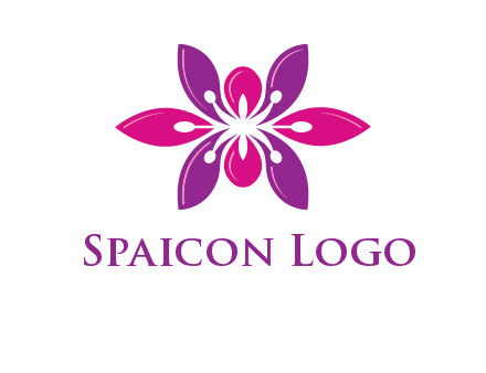 abstract lotus beauty logo