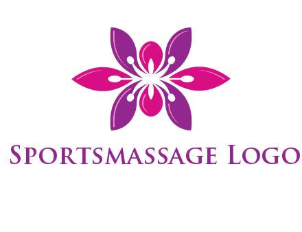 abstract lotus beauty logo