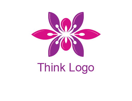 abstract lotus beauty logo