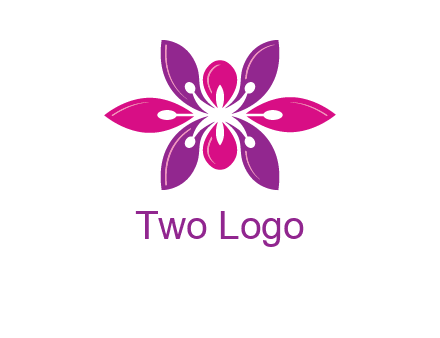 abstract lotus beauty logo