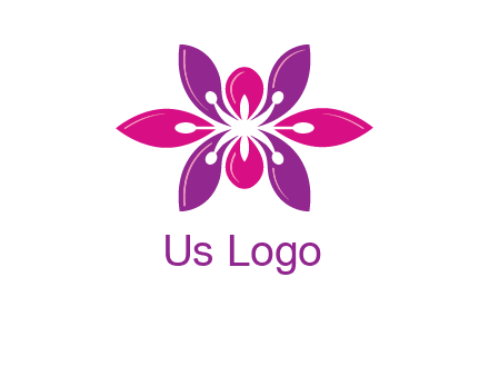 abstract lotus beauty logo