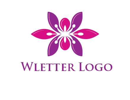 abstract lotus beauty logo