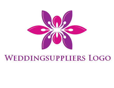 abstract lotus beauty logo