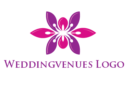 abstract lotus beauty logo