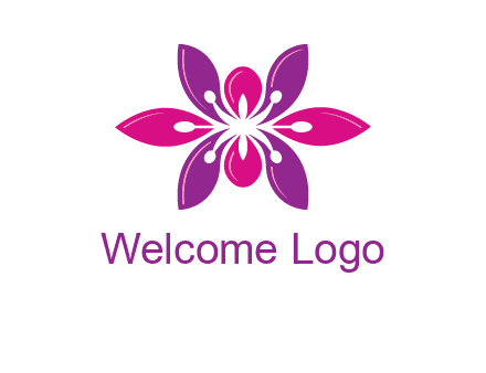abstract lotus beauty logo
