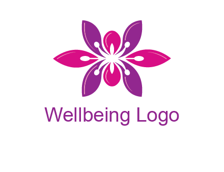 abstract lotus beauty logo
