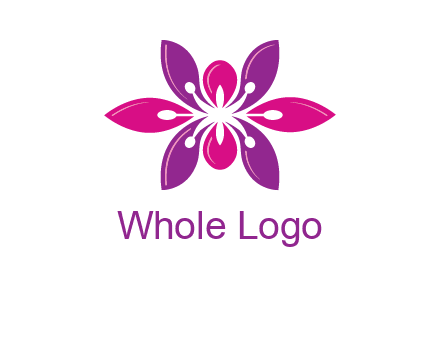 abstract lotus beauty logo