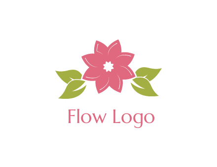daisy flower and leaves logo