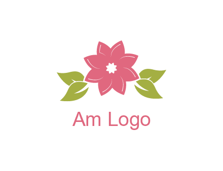 daisy flower and leaves logo