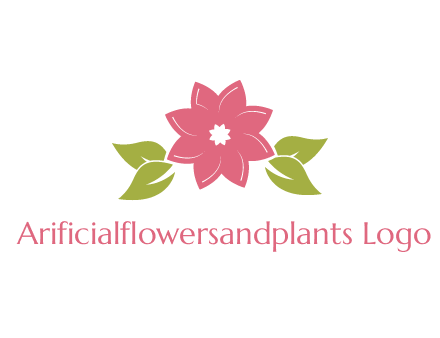 daisy flower and leaves logo