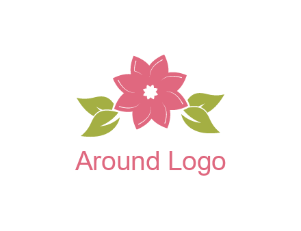 daisy flower and leaves logo