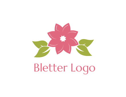 daisy flower and leaves logo