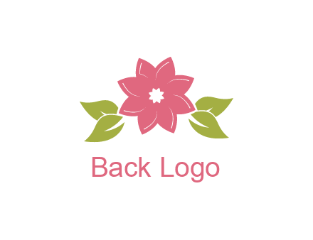 daisy flower and leaves logo