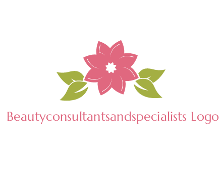 daisy flower and leaves logo