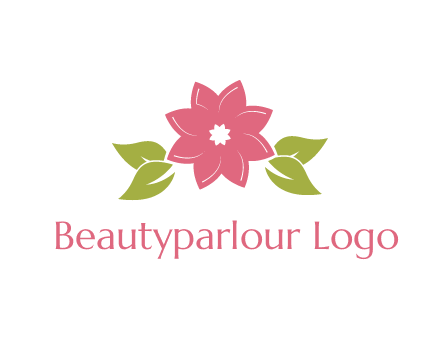 daisy flower and leaves logo