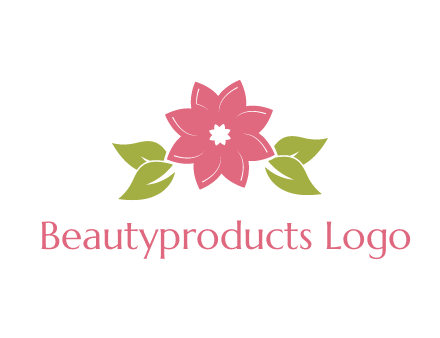 daisy flower and leaves logo
