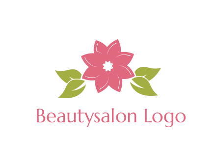 daisy flower and leaves logo