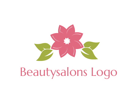 daisy flower and leaves logo