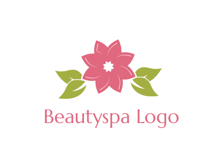 daisy flower and leaves logo