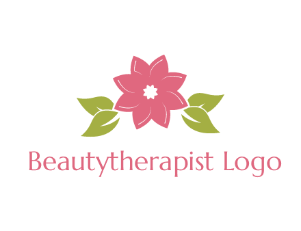 daisy flower and leaves logo