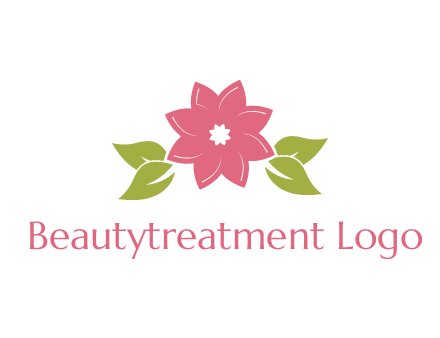 daisy flower and leaves logo