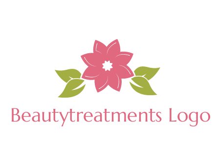 daisy flower and leaves logo