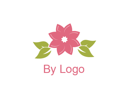 daisy flower and leaves logo