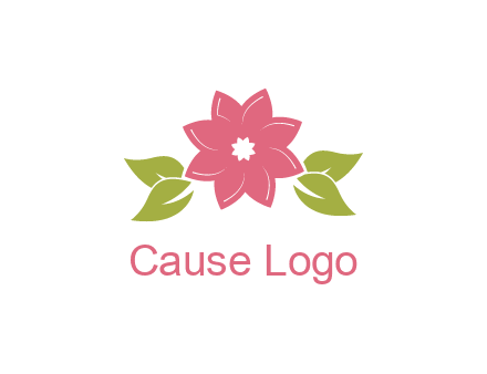 daisy flower and leaves logo