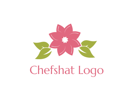 daisy flower and leaves logo