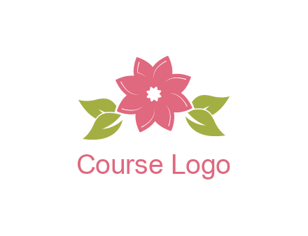 daisy flower and leaves logo