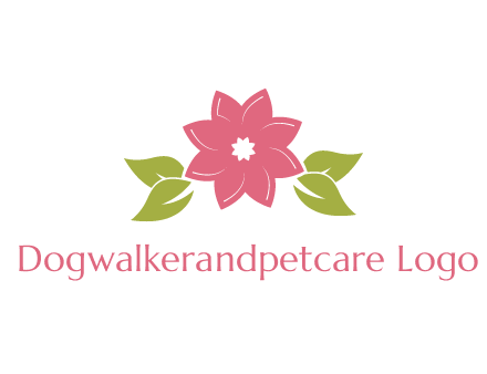 daisy flower and leaves logo