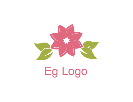 daisy flower and leaves logo