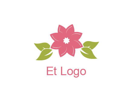daisy flower and leaves logo