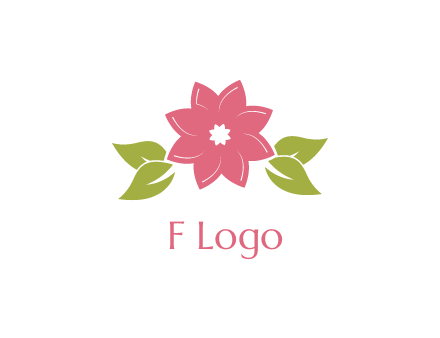 daisy flower and leaves logo